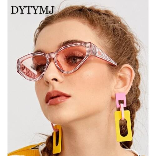 DYTYMJ Cat Eye Sunglasses Women Vintage Luxury Brand Mirror Sun Glasses Retro Lentes De Sol Mujer Shades for Women Wholesale