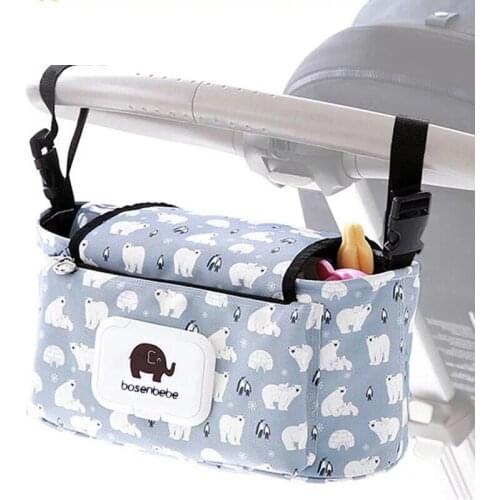 Baby Stroller Organizer Bag Mummy Diaper Bag Hook Baby Carriage Waterproof Large Capacity Stroller Accessories Travel Nappy
