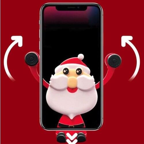 Car Santas Phone Holder Universal 360° Rotating Santa Kits Holder Mount Air Vent GPS Bracket Stand Christmas Gift