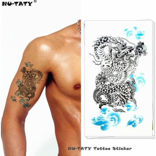 Nu-TATY Dragon In Clouds Temporary Tattoo Body Art Flash Tattoo Stickers 17*10cm Waterproof Fake Tatoo Car Styling Wall Sticker
