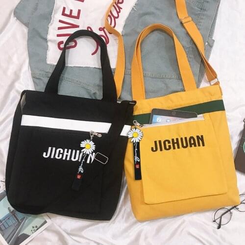 Ladies Cloth Totes Shoulder Bag Women Green Stripe Cotton Shopping Women Eco Reusable Shopper Bags Canvas messenger Bag