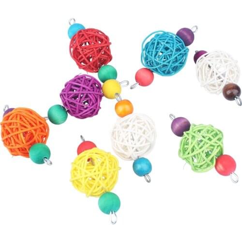 1 Piece Rattan Ball Random Color for Bird Parrot Toy DIY Accessories