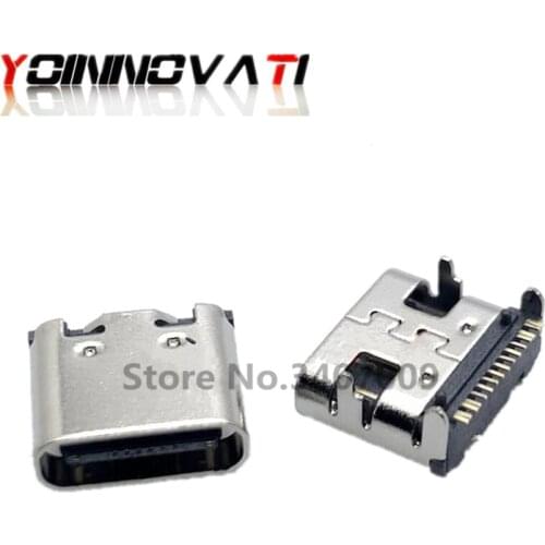 100Pcs/Lot Micro Usb Jack 3.1 Type-C 16Pin Dip Female Connector For Mobile Phone Charging Port Charging Socket