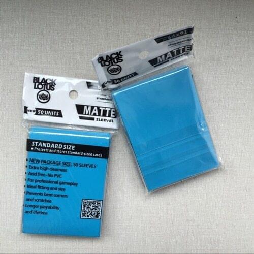 100 PCS/LOT Blue Matte Sleeves, Protector for Trading Cards MTG Cards Cover Pkm/YGO/MTG CARDS Matte Sleeves 66x91mm