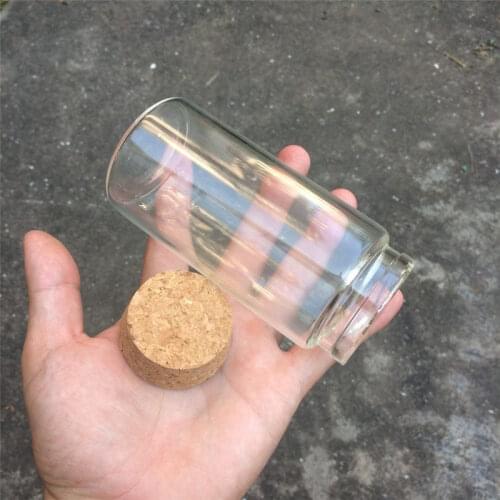 57x120x43mm 230ml Big Glass Saffron Storage Bottles Corks Food Grade Jars For Saffron Transparent Eco-Friendly Bottles 12pcs