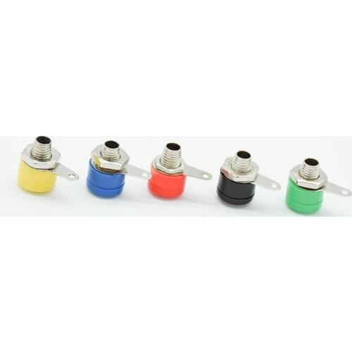 10pcs/lot 4mm Banana Binding Post 4mm Banana Socket Plug DIY Red Green Yellow Black Blue PN36