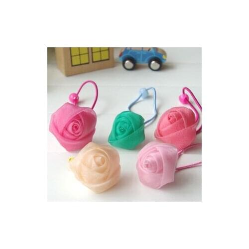 40pcs Children Rose Flower Elastic Hairband,Girl Hair Accessories,Free Shipping