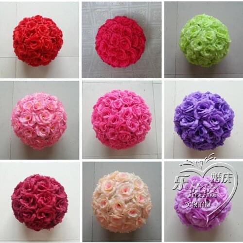 5 pieces/lot 8"/20 CM Artificial Rose Silk Flower Kissing Balls White Flowers Ball Wedding Party Decoration