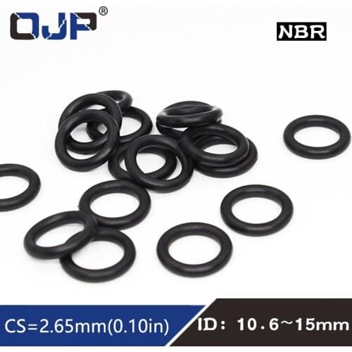 50PCS/lot Rubber Ring NBR Sealing O-Ring 2.65mm Thickness ID10.6/11.2/11.8/12.5/13.2/14/15mm Nitrile O Ring Seal Gasket Rings