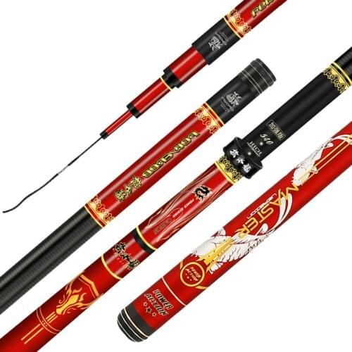7H Super Hard Carp Fishing Stick Carbon Fiber Telescopic Wedkarstwo Olta Long Section Fishing Rod Pesca 3.6M-8.1M Hand Pole