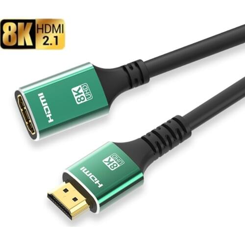 8K HDMI Extension Cable HDMI2.1 8K@60Hz 4K@120Hz Extender Male to Female for Nintendo Switch Xbox One S 360 PS5 PS4 HDTV Laptop