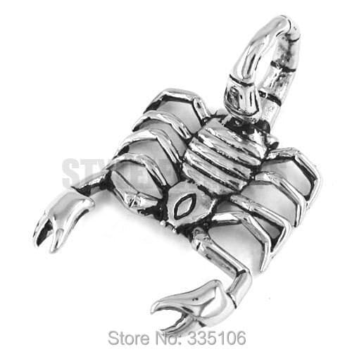 Free shipping! Scorpion Pendant Stainless Steel Jewelry Fashion Punk Motor Biker Pendant SWP0269