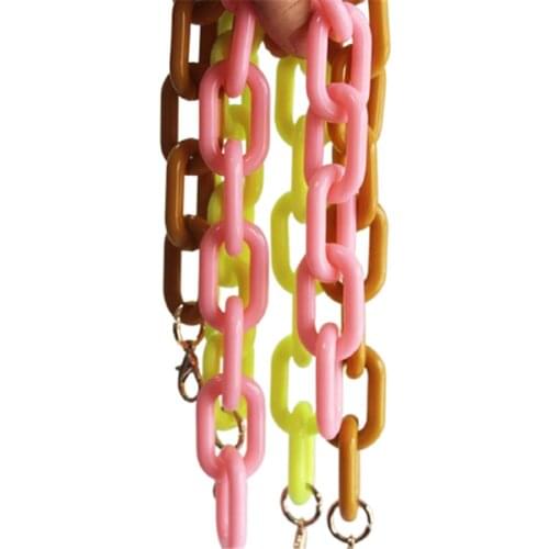 Acrylic Resin Chain Bag Strap for Handbags Women Fashion Gold Purse Chains for Plastic Bags Accessories Acrylic Chain Belt strap