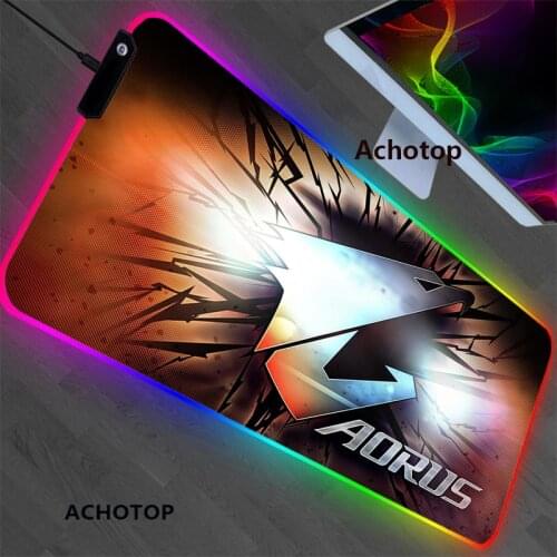 RGB Mouse Pad Aorus Large 900x400mm Locking Edge Speed Game Gamer LED Mousepad Laptop Notebook Mat For CS GO LOL DOTA Carpet USB