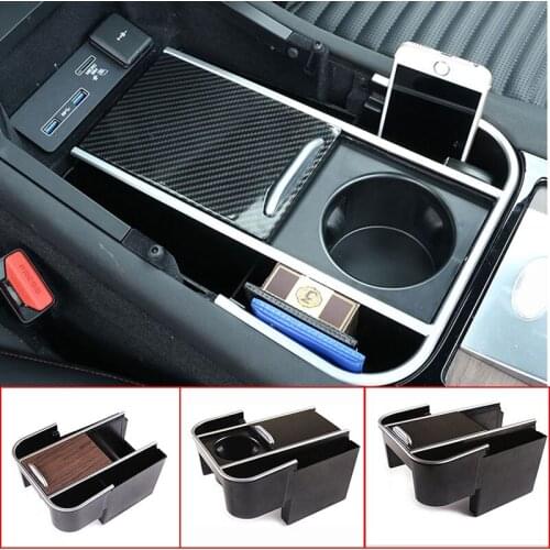 For Land Rover Discovery Sport Central Control Storage Box Multifunctional Sliding Cup Holder Armrest Box Modification Accessory