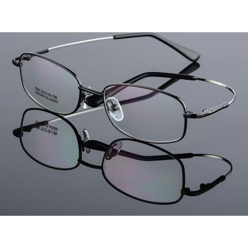 Men Memory Titanium Eyeglasses Frame Vintage Square Clear Lens Glasses Alloy Transparent Presbyopia Optical Spectacle Frame