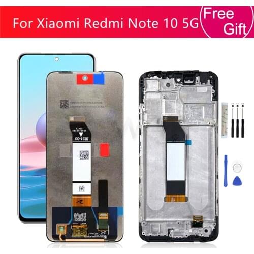 For Xiaomi Redmi Note 10 5g LCD Display Screen Touch Digitizer Assembly M2103K19G LCD With Frame Replacement Repair parts 6.5"