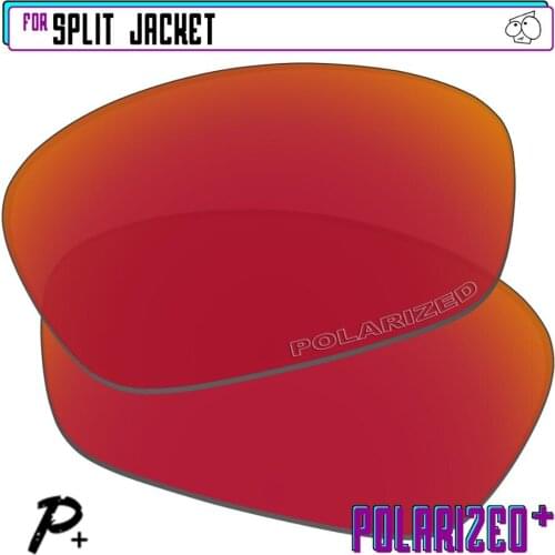 EZReplace Polarized Replacement Lenses for - Oakley Split Jacket Sunglasses - Red P Plus