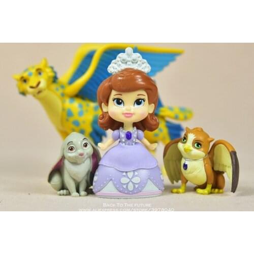Disney Sofia the First Princess 4-12.5cm Q version Action Figure Anime Mini doll Collection Figurine Toy model for children gift