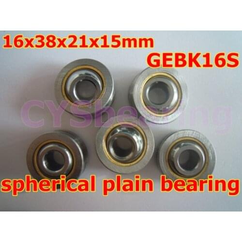GEBK16S PB-16 radial spherical plain bearing with self-lubrication for 16mm shaft