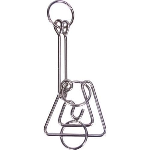 Classic Metal Triangle Wire Puzzle Magic IQ Brain Teaser Game for Adults Children