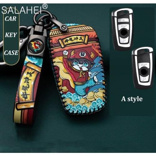 Leather Car Key Case Cover For BMW 520 525 f30 f10 F18 118i 320i 1 3 5 7 Series X3 X4 M3 M4 M5 Car Styling Interior Accessories