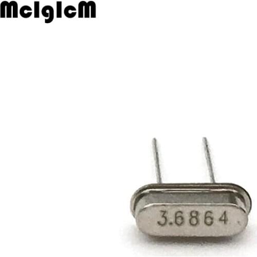 20pcs hc-49s 3.6864MHz 20ppm 20pF quartz resonator
