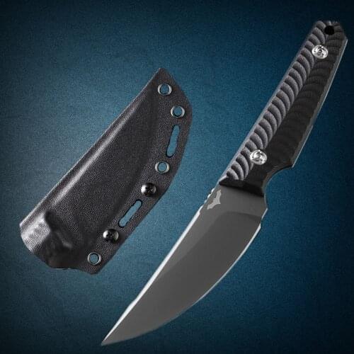 Kwinkin 4.2" DC53 G10 handle outdoor camping survival knife tactical high hardness straight knife portable defense EDC tool