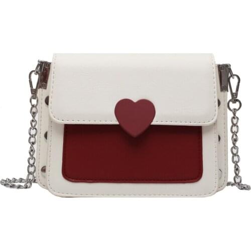 Hot sale Simple Ladies Handbag Girls Cartoor loving heart Classic PU Leather Shoulder Bag Casual Messenger Bags Crossbody Bags