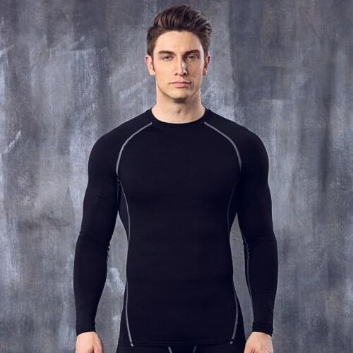 Fashion 2020 autumn winter warm long sleeve O-neck bodybuilding Belly in Fitness joggers shaper shapewear for men