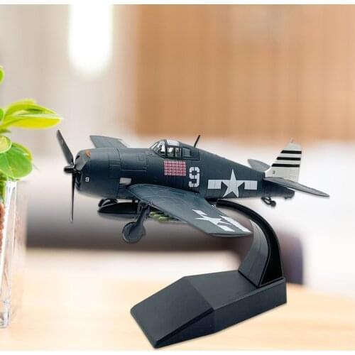 Alloy 1/72 F6F Fighter Model with Stand Souvenir Collectables Home Office Decor Ornament Adults Gifts