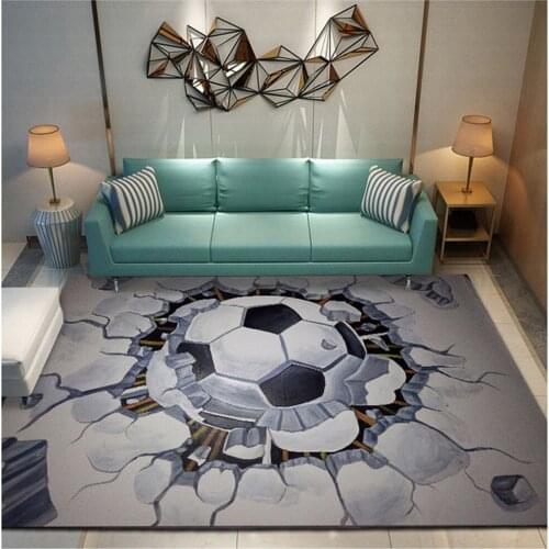 Football 3D Printed Carpet Soft Flannel Memory Foam Home Large Mat Child/Baby Play Crawl Decor Rugs Kids Area Carpets Room Cute