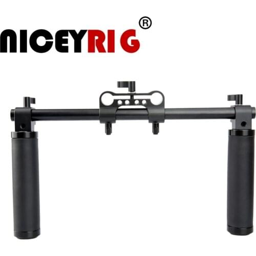 NICEYRIG Shoulder Rig DSLR Shoulder Handle 15mm Support Rig Shoulder Stabilizer Handgrip Camera 15mm Rail Rig Rail Rod Support