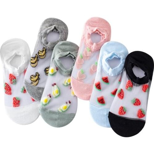 3 Pairs Womens Socks Ankle Non-slip Socks For Women Summer Transparent Invisible Socks Silicone Lace Thin Socks Non-slip Socks