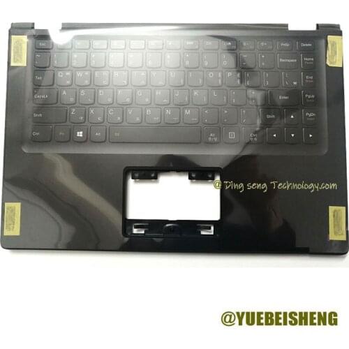 YUEBEISHENG New For Lenovo Yoga 2 13 Yoga 2-13 Palmrest Korean Keyboard upper cover With Backlit,90205166