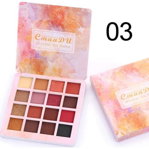 New Eyeshadow Palette 16 Colors Glitter Eyeshadow High Pigment Silky Powder Makeup Pallete SCI88