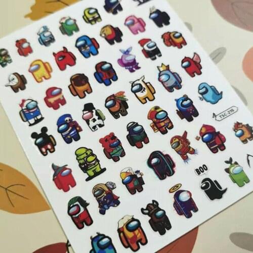 Newest TSC series 215 216 design 3d nail sticker decal export Japan rhinestiones DIY decorations for nail wraps