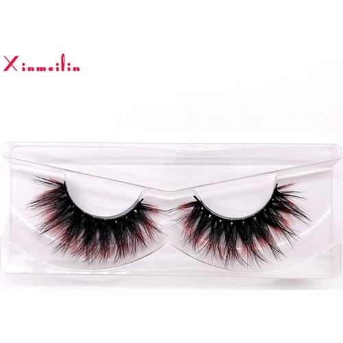 New 9D faux mink color lashes wholesale natural long fluffy individual dramatic colorful false eyelashes Makeup Extension Tools