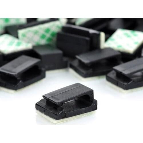 Genuine Adhesive Cable Clips Clamps Car Wire Tie Mount Drop Wire Holder for Car/Office/Home (20PCS)