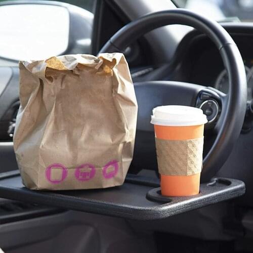 Portable Car Laptop Computer Desk Mount Stand Steering Wheel Eat Work Drink Food Coffee Goods Tray Board Dining Table Holder