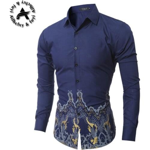 Double Collar Casual Mens Shirts Casual Slim Fit Long Sleeve Dress Shirt Mens Design Shirt Spring Summer