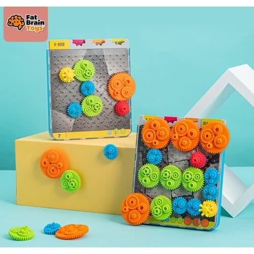 Fat Brain Spin Crankity 40pcs Mind-bending Puzzles Building Blocks Educational Toys For Children Gear Game Gift Boys Girls