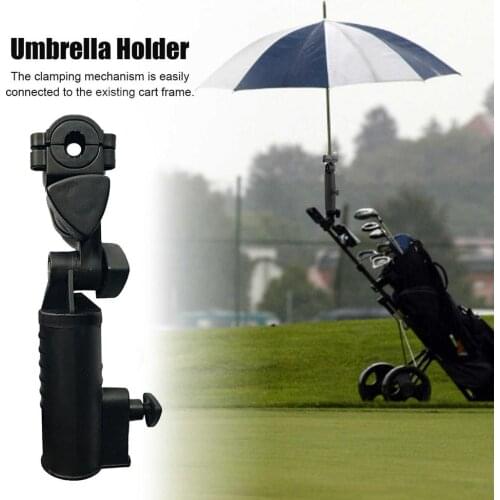 Golf Umbrella Stand Adjustable Easy To Fix Umbrella Holder Golf Trolley Double Lock Umbrella Handles Stand Cart Umbrella Stand