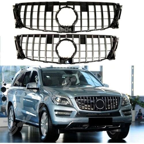 Car Front Bumper Racing Grill Facelift Grille Cover For Mercedes-Benz GL- Class X166 2013 2014 2015