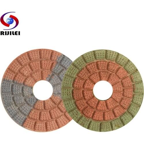 RIJILEI 10PCS/Set 3inch Super quality Diamond polishing pads 80mm Wet polishing pad Marble Granite Abrasive tools HF07