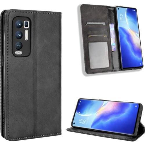 For OPPO Find X3 Neo Luxury Flip PU Leather Wallet Magnetic Adsorption Case For Oppo Find X3 Lite FindX3 Protective Phone Bags