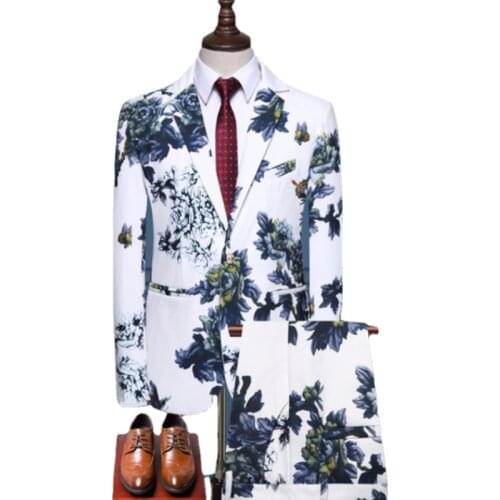 Wedding Suits for Men 2-piece Set Suit Suit Gentleman Business Korean Banquet Dress Slim Two-piece Suit Men Wedding Suits