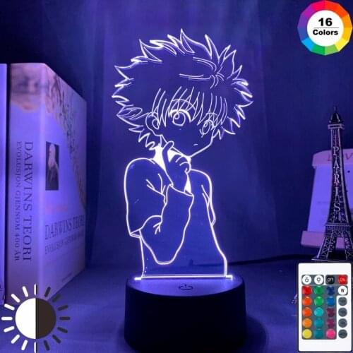 Hunter X Hunter Anime 3D LED Night Lamp with Remote Control Change Color for Atmosphere Bedroom Decor Hunter X Hunter Nightlight