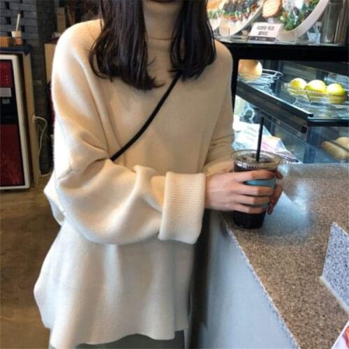 New Women Sweater Pullover Female Knitting Overszie Sweaters Long Sleeve Girls Loose Elegant Knitted Thick Outerwear New