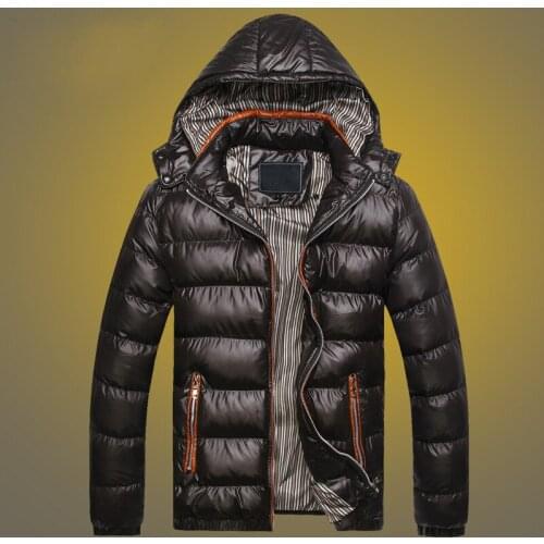 5Xl Fall&winter Warm Mens Hooded Jacket European Self-cultivation Take Off Fashion Mens Thickening Couple Cotton Coat Tops